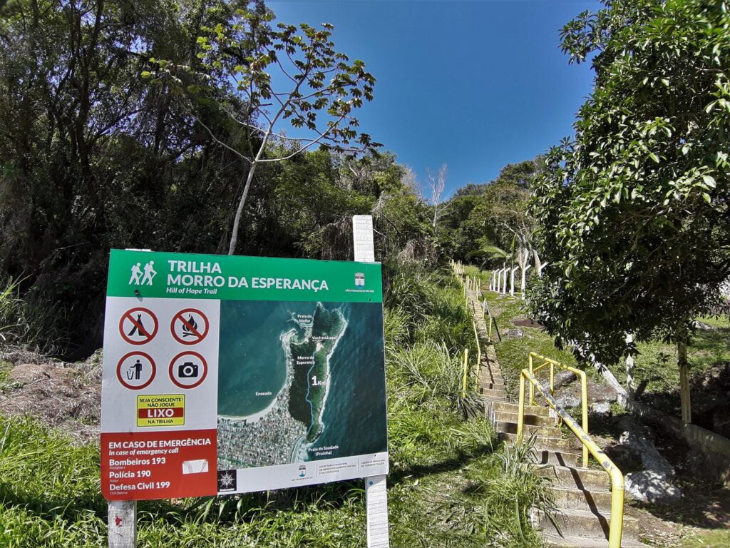 entrada da trilha morro da esperança